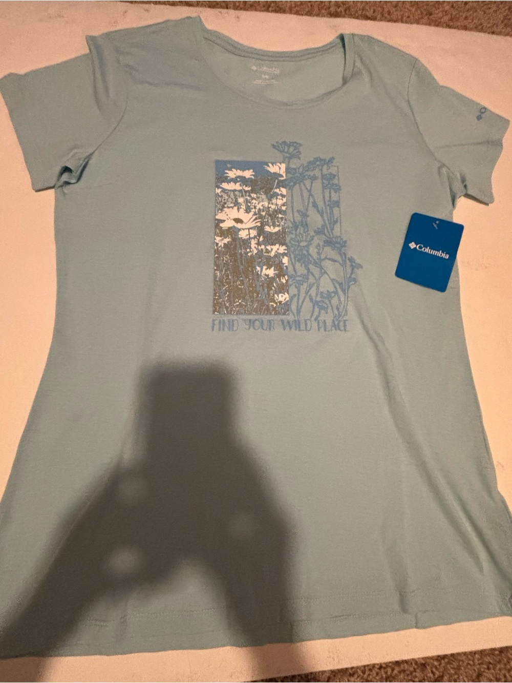 Columbia Sky Blue Short Sleeve Athletic Tee